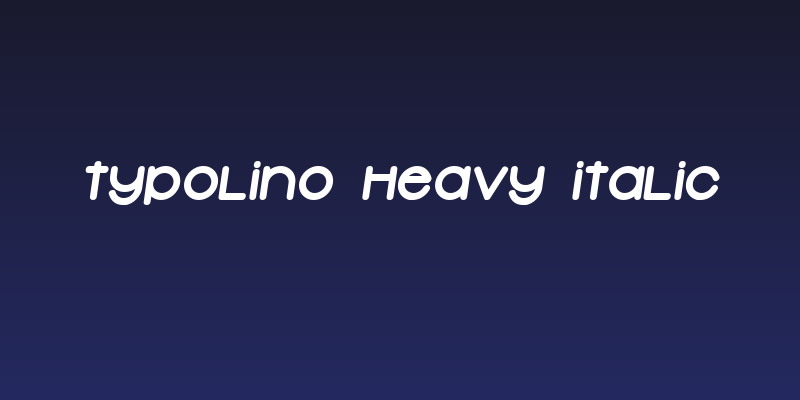 Typolino Heavy Italic Social Header