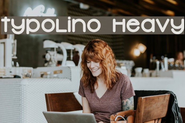 Typolino Heavy Font examples