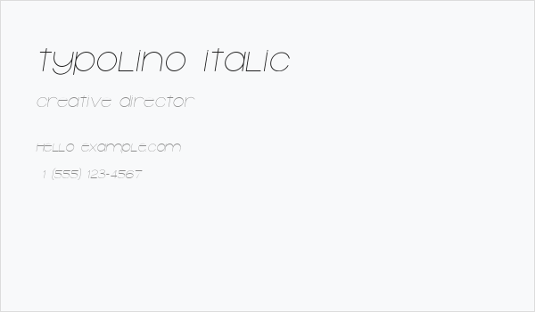 Typolino Italic Business Card