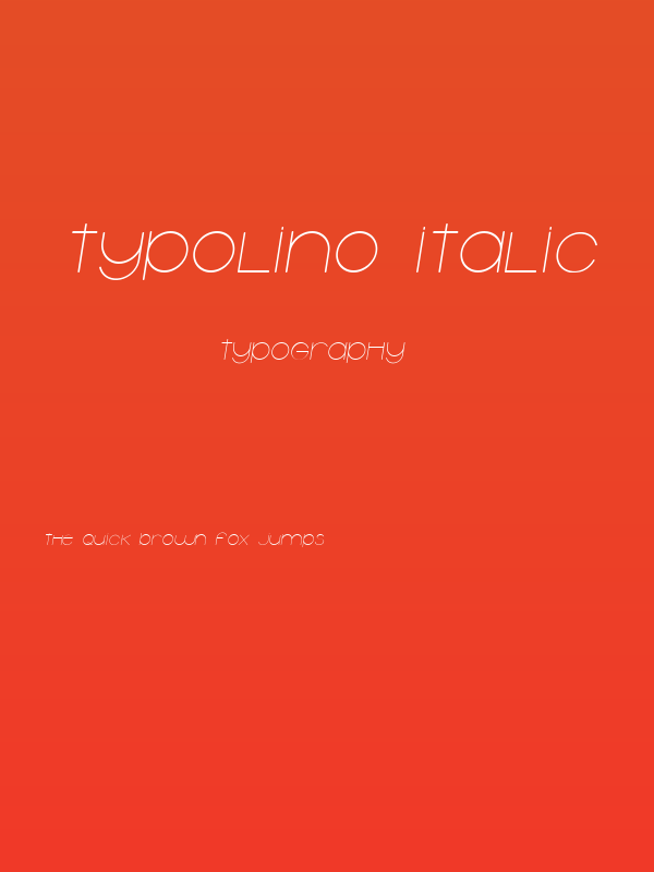 Typolino Italic Poster