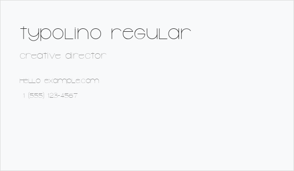 Typolino Regular Business Card