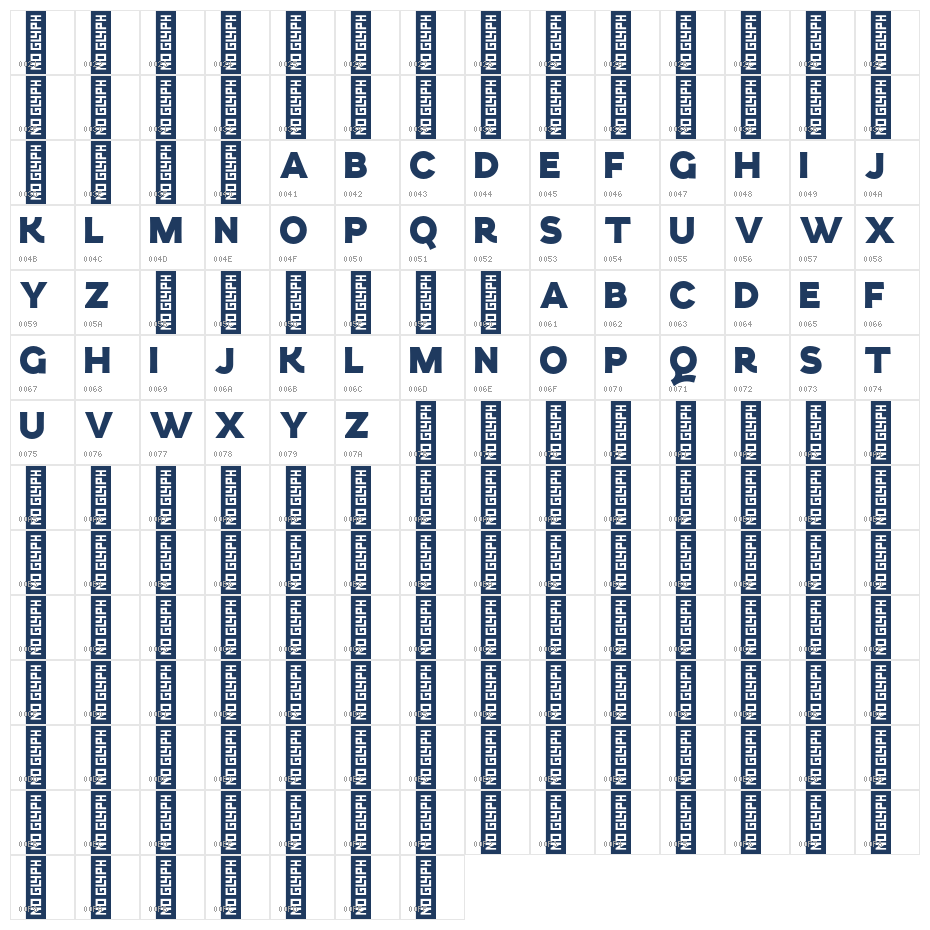 Typolio Regular Character Map