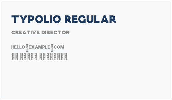 Typolio Regular Business Card