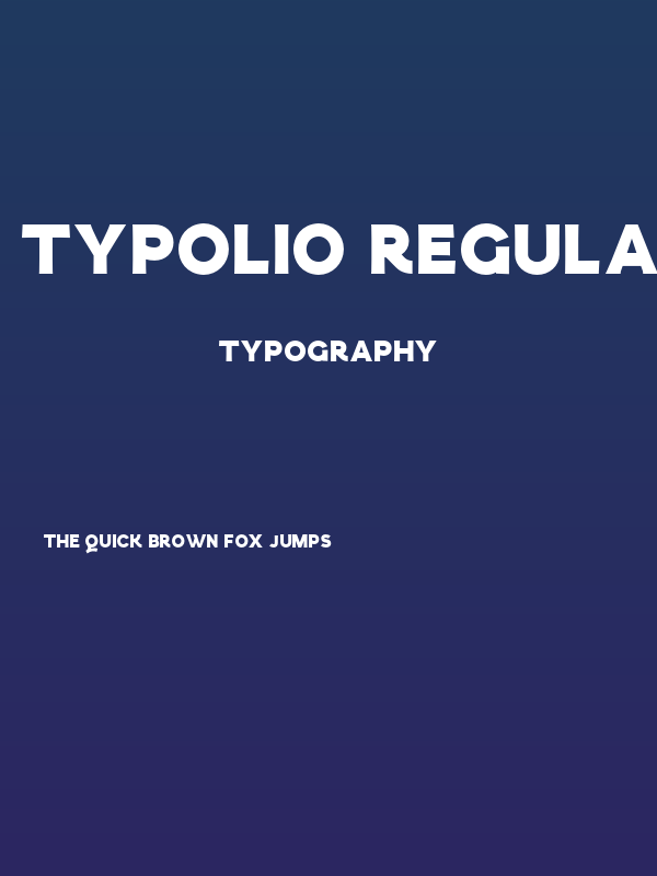 Typolio Regular Poster