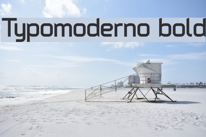 Typomoderno bold Font examples