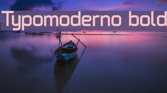 Typomoderno bold Font examples