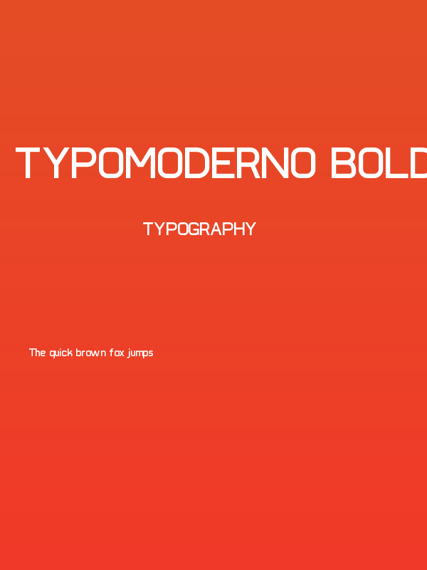 Typomoderno bold Poster