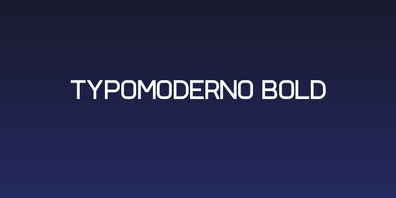 Typomoderno bold Social Header