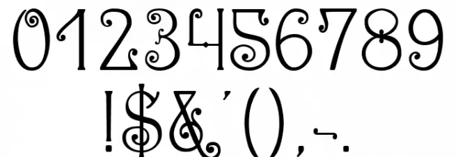 Typornament Prague Font OTHER CHARS