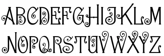 Typornament Prague Schriftart Groß