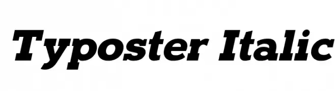 Typoster Italic  Frei Schriftart Herunterladen