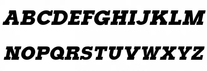 Typoster Italic Schriftart Groß