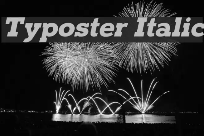 Typoster Italic Font examples