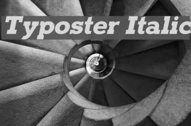 Typoster Italic Font examples