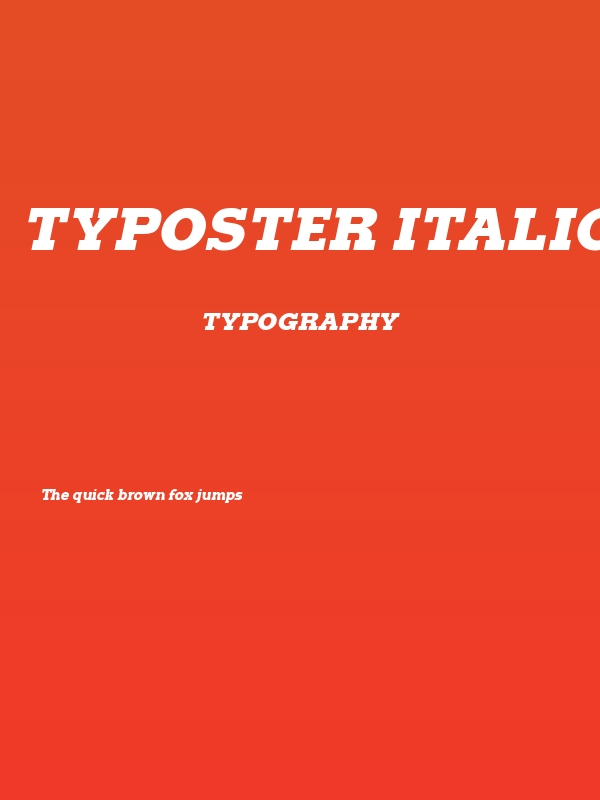 Typoster Italic Poster