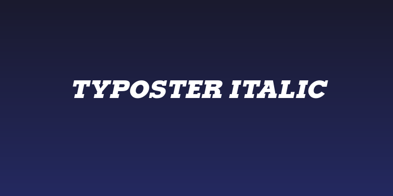 Typoster Italic Social Header