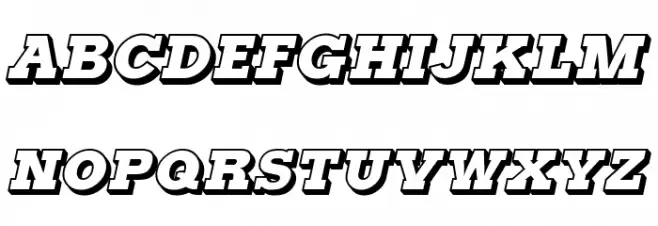 Typoster Outline Italic 字体 大写