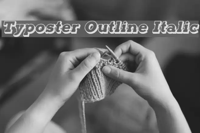 Typoster Outline Italic Font examples