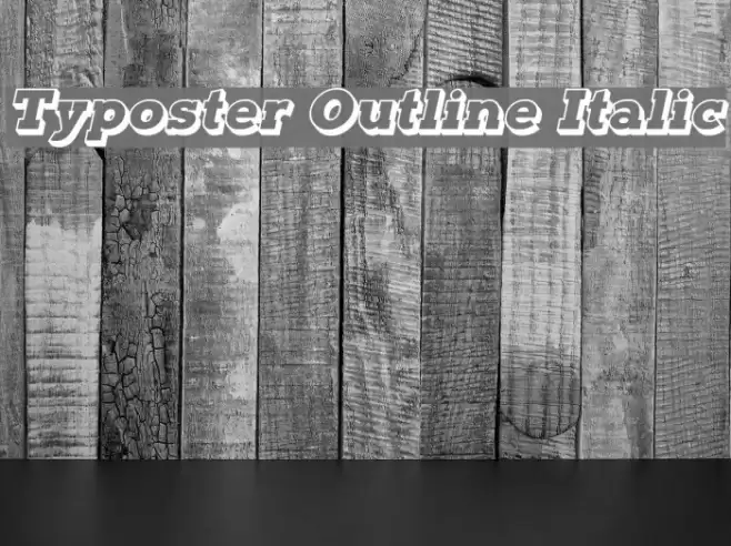Typoster Outline Italic Font examples