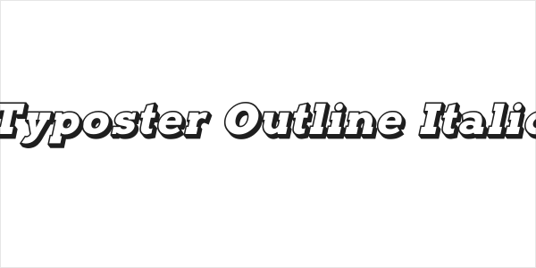 Typoster Outline Italic Logo