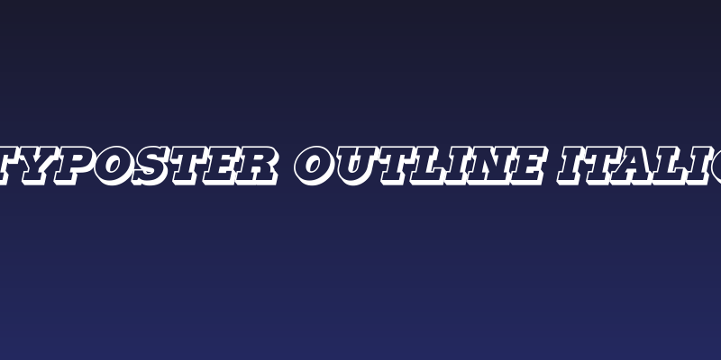 Typoster Outline Italic Social Header