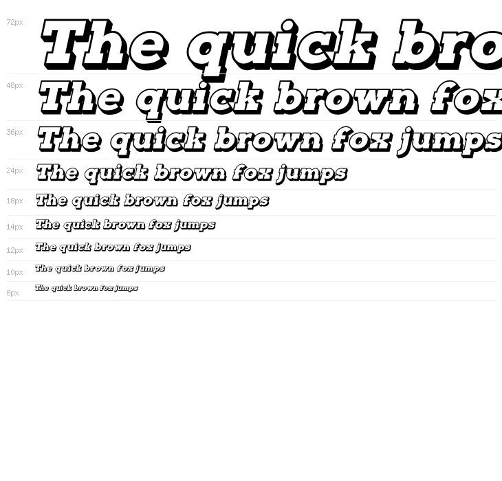 Typoster Outline Italic Waterfall