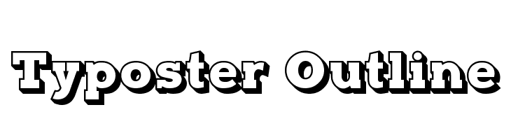 Typoster Outline  नि: शुल्क फ़ॉन्ट्स डाउनलोड