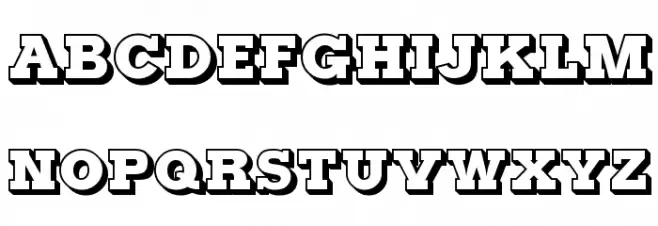 Typoster Outline Schriftart Groß