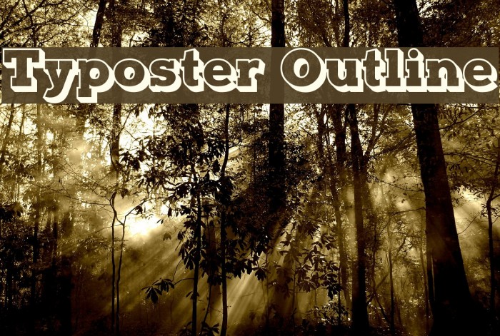 Typoster Outline Font examples