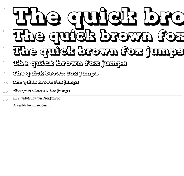 Typoster Outline Waterfall