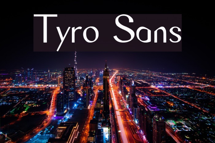 Tyro Sans Font examples