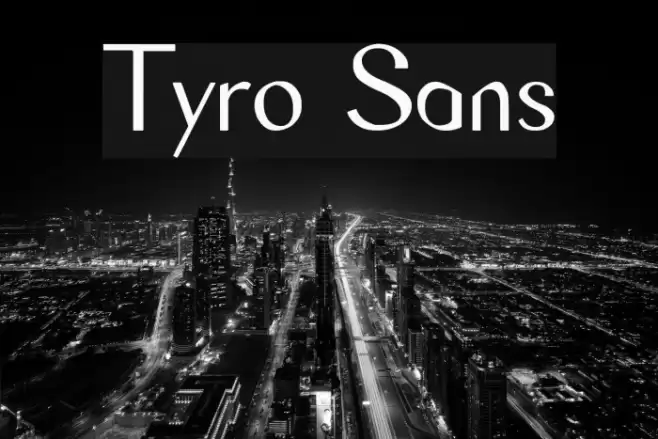 Tyro Sans 字体 examples