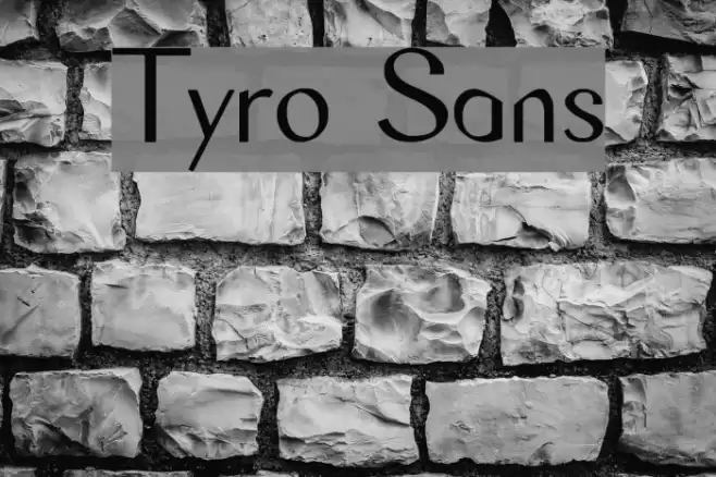 Tyro Sans 字体 examples