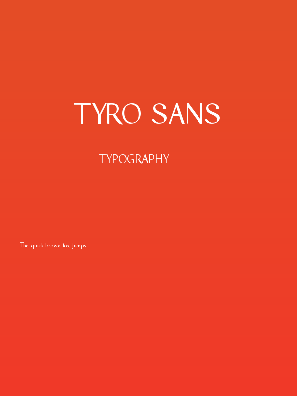 Tyro Sans Poster