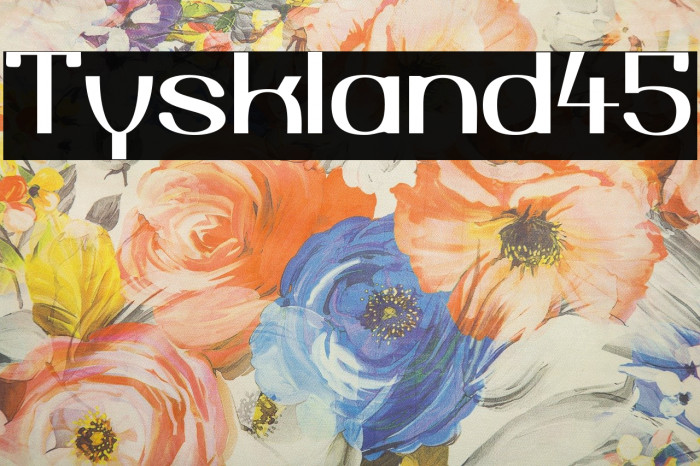 Tyskland45 Font examples