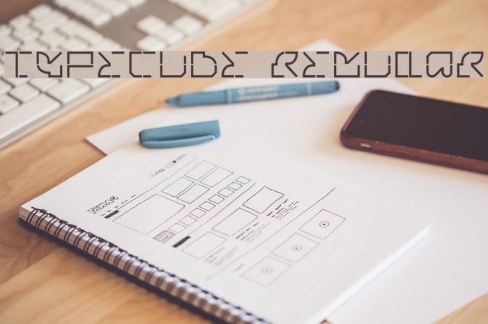 typecube regular Font examples