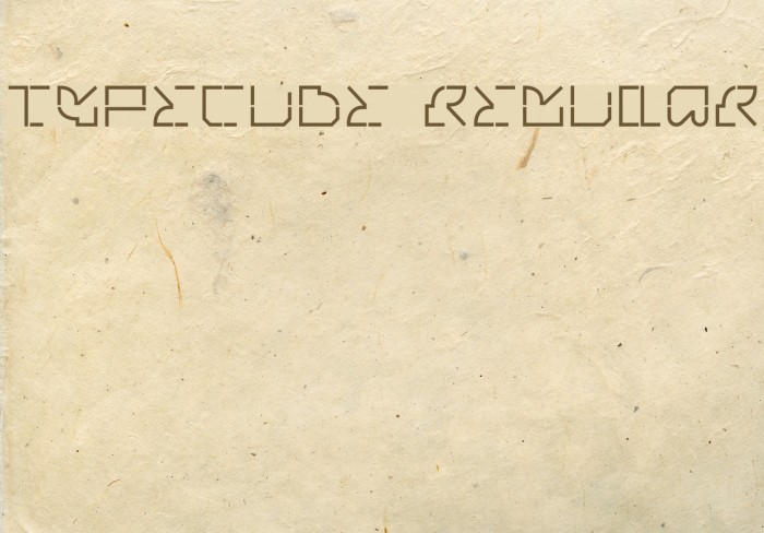 typecube regular Font examples