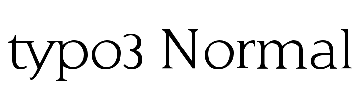 typo3 Normal Font