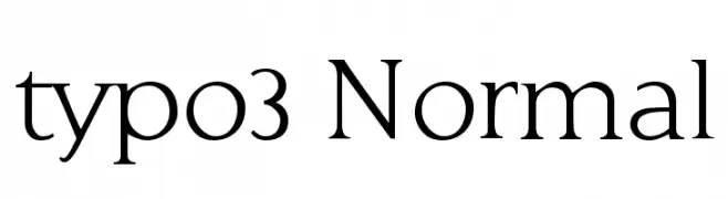 typo3 Normal  フリーフォントのダウンロード