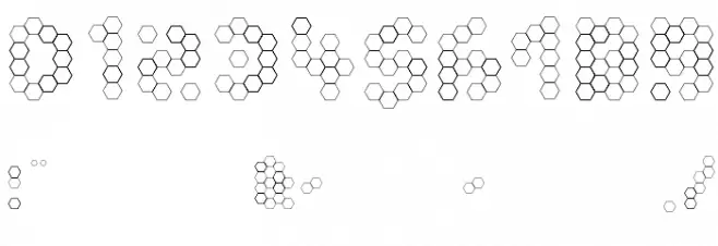 U Honeycombed Schriftart Anderer Schreiben