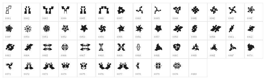 U-Mix-U Character Map