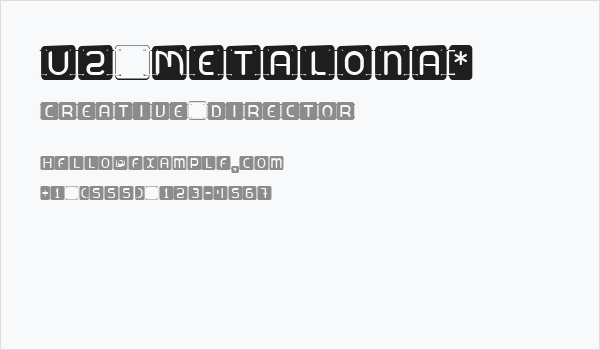 U2 Metalona* Business Card