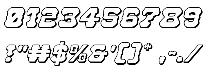 U.S. Marshal 3D Italic Font OTHER CHARS