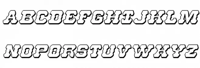 U.S. Marshal 3D Italic خط أحرف كبيرة
