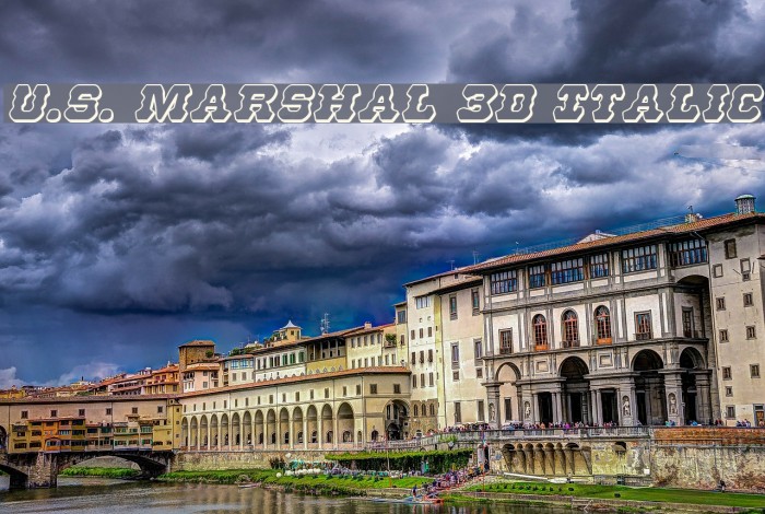 U.S. Marshal 3D Italic Font examples