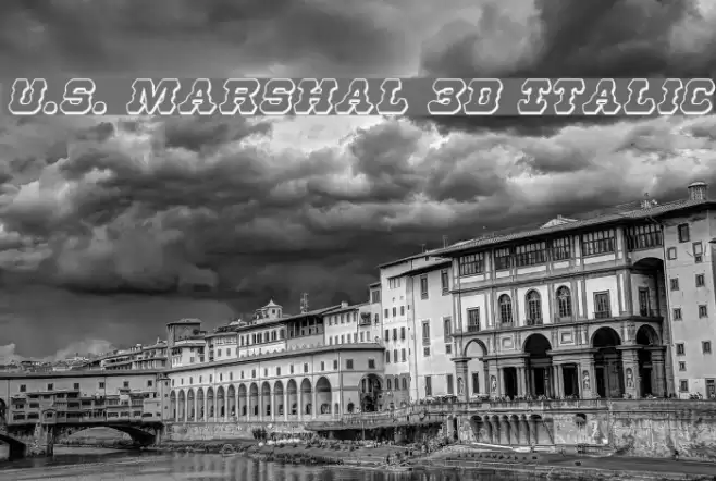 U.S. Marshal 3D Italic フォント examples