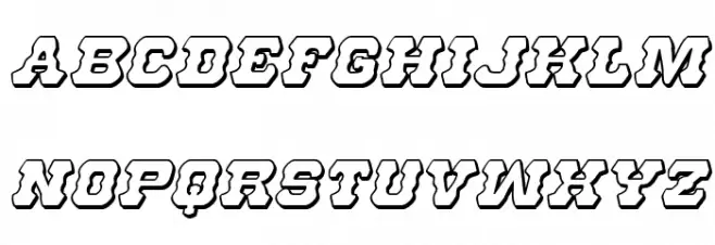 U.S. Marshal 3D Italic フォント 小文字