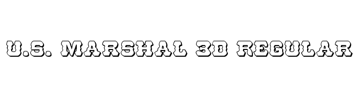 U.S. Marshal 3D Regular फ़ॉन्ट