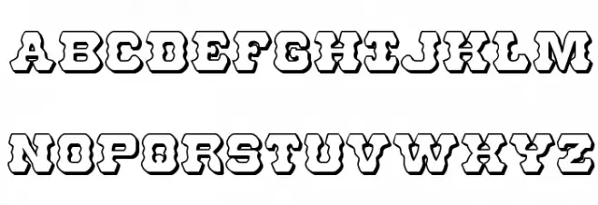 U.S. Marshal 3D Regular フォント 大文字