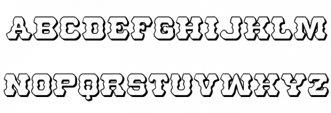U.S. Marshal 3D Regular フォント 小文字